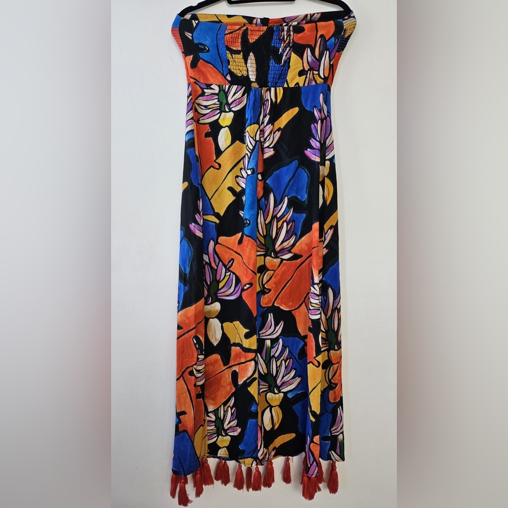 Farm Rio Halter Cover-Up Maxi Dress NWOT - Picture 6 of 7